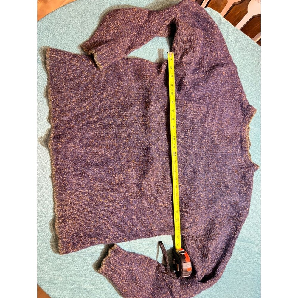 Dockers Mens Wool Blend Long Sleeve Gray/Grn Speckled Sweater Size L
